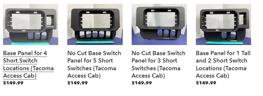 Base Switch Panel for 4 Short Switches (Tacoma Double Cab) – Guild  Outfitters