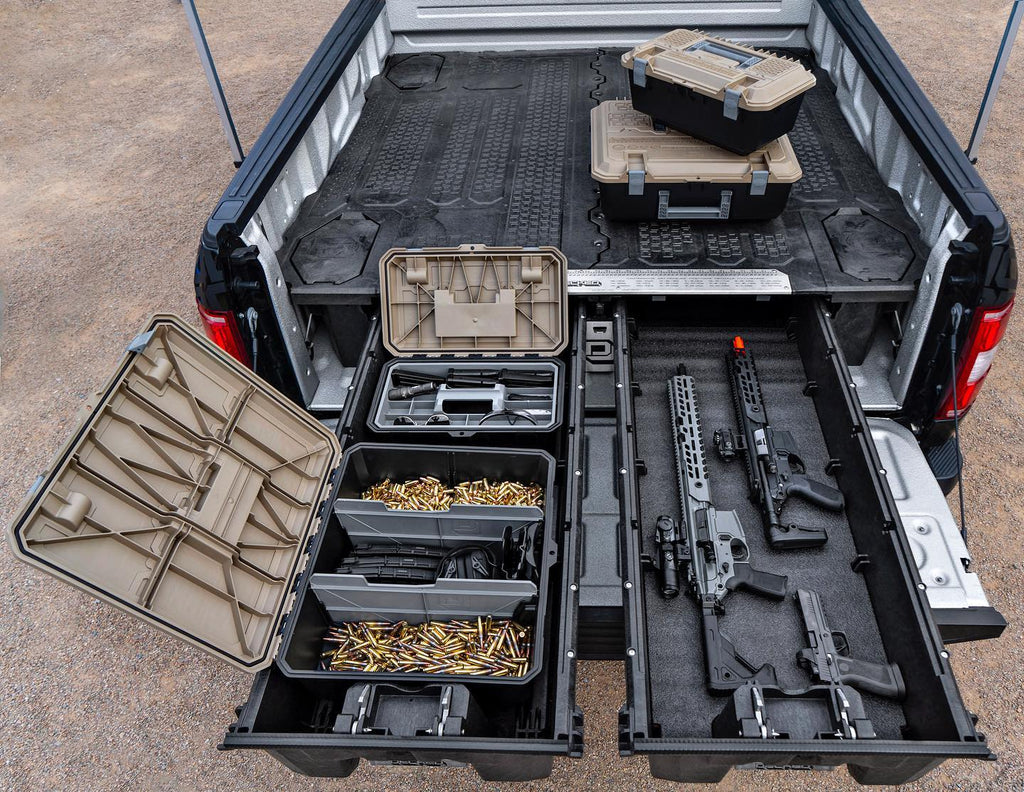 Decked Pickup Truck Bed Gun Firearm Ammunition Transportation Safe Storage